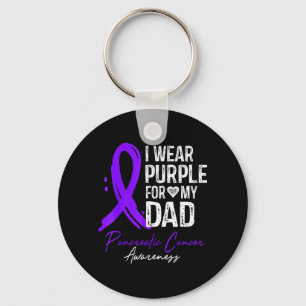 Chaveiro Veste Roxo pelo Papai Camiseta Câncer de Pâncreas