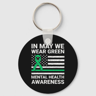 Chaveiro Veste Verde Conscientização da Saúde Mental
