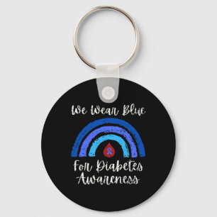 Chaveiro Vestimos Azul para o Mês de Consciência da Diabete