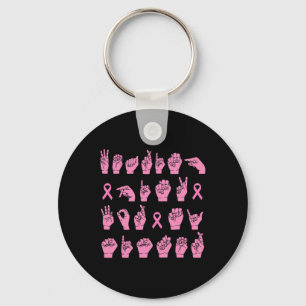 Chaveiro Vestindo Rosa Para Minha Irmã Cancer De Mama ASL S