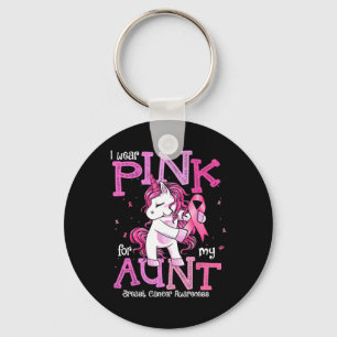 Chaveiro Vestir Cor-De-Rosa Para A Minha Tia Camisa Cancer 