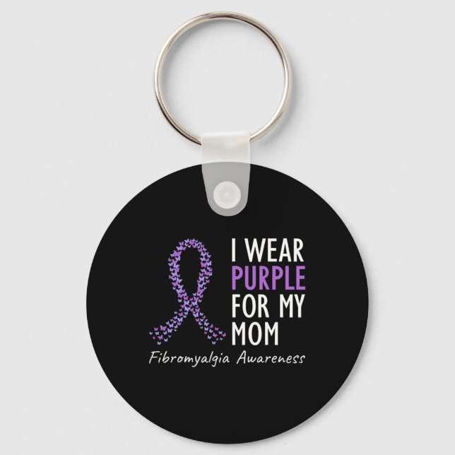 Chaveiro Vestir Roxo Para Minha Mãe Fibromialgia, Fíria De  (Frente)