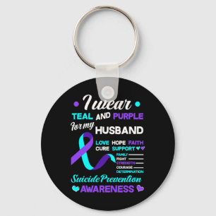 Chaveiro Vestir Teal E Roxo Para O Meu Marido, Evitar O Sui