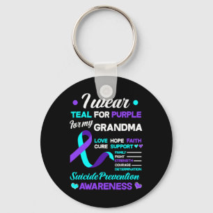 Chaveiro Vestir Teal E Roxo Para O Suicídio Da Minha Avó Pr