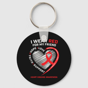 Chaveiro Vestir Vermelho Para Minha Amiga Doença Cardíaca S