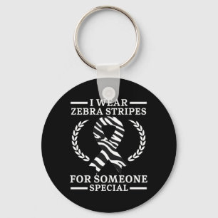 Chaveiro Vestuário Masculino Listras de Zebra Para Alguém E