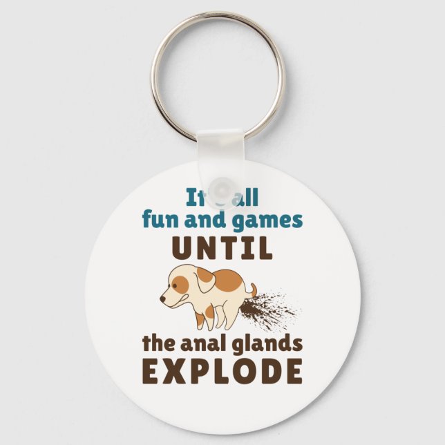 Chaveiro Vet Tech Veterinarian Anal Glands Explode (Frente)