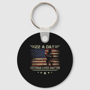 Chaveiro Veterano Vive 22 Dias de Consciência Suicida Ptsd 