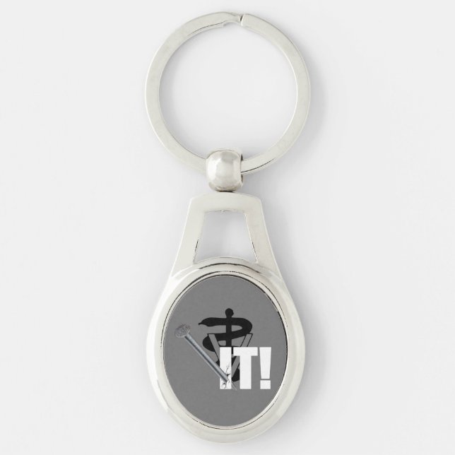 Chaveiro Veterinária Apanhou-O! (Frente)