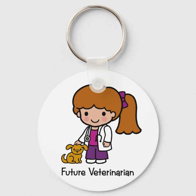 Chaveiro Veterinário Futuro - Menina (Frente)