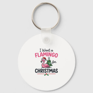 Chaveiro Vetor de Citação de Natal de Flamingo