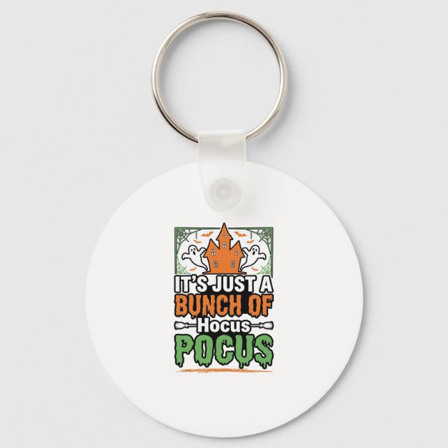 Chaveiro Vetor de design de citação de Halloween Hocus Pocu (Frente)