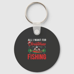Chaveiro Vetor de Férias do Papai Noel de Natal Pescando