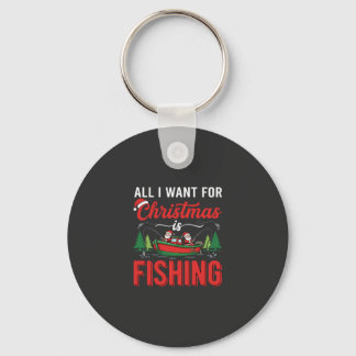 Chaveiro Vetor de Férias do Papai Noel de Natal Pescando