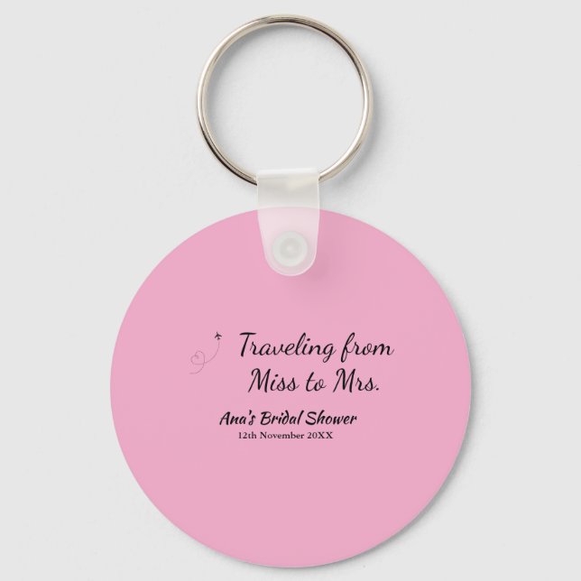 Chaveiro Viagem chá de lingerie adicionar nome data perder  (Frente)