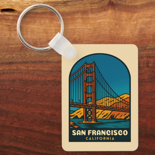 Chaveiro Viagem Clássica Ponte Golden Gate São Francisco (Frente)