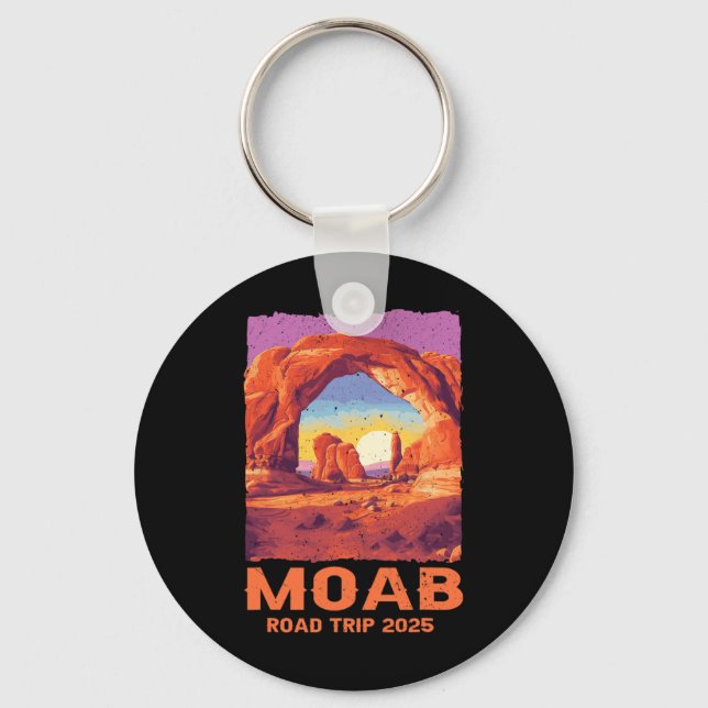 Chaveiro Viagem de carro para Moab Utah 2025 Caminhadas Mon (Frente)