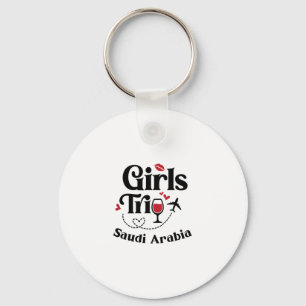 Chaveiro Viagem de garotas de vinho fofo Arábia Saudita Via