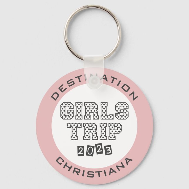 Chaveiro Viagem de Meninas 2023 Fim de Semana Personalizado (Frente)