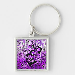 Chaveiro Viagem De Música, Rochas Roxo_