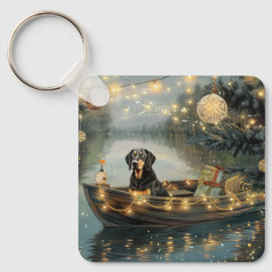 Chaveiro Viagem Festiva de Natal do Bluetick Coonhound