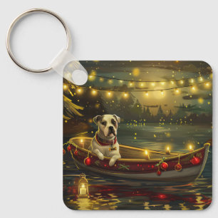 Chaveiro Viagem Festiva de Natal do Staffordshire Americano