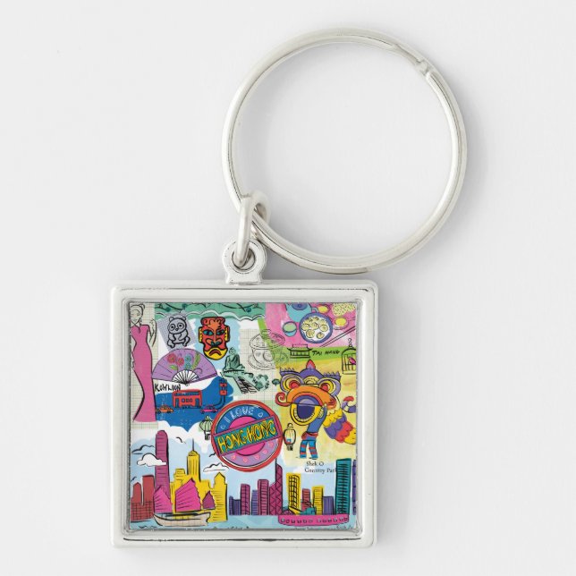 Chaveiro Viagem global - Hong Kong (Frente)