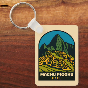 Chaveiro Viagem Retro Vintage Machu Picchu Peru Paisagem