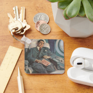 Chaveiro Viagens de Negócios Antigas, Lendo no Avião