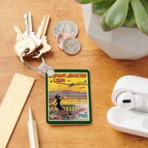 Chaveiro Viagens vintage, Airplanes Air Show, Lyon, França