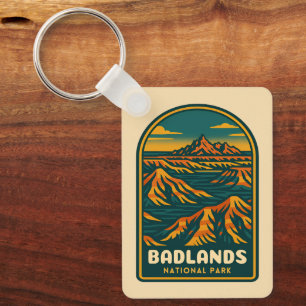 Chaveiro Viagens vintage Badlands National Park Retro Scens