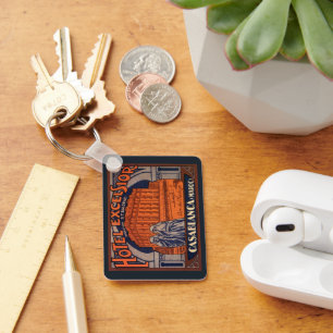 Chaveiro Viagens vintage, Casablanca, Marrocos, África