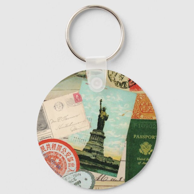 Chaveiro Viagens vintage...chaveiro (Frente)