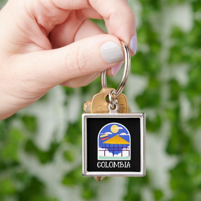 Chaveiro Viagens vintage Colômbia (Mão)