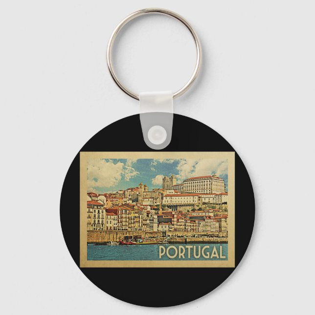 Chaveiro Viagens vintage de Portugal (Frente)