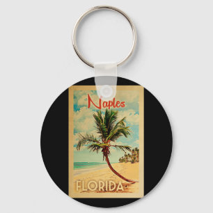 Chaveiro Viagens vintage de praia em Palm, na Flórida de Ná