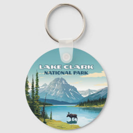 Chaveiro Viagens vintage do Lago Clark National Park Alaska