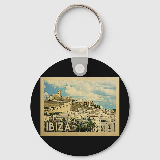 Chaveiro Viagens vintage Ibiza Espanha (Frente)
