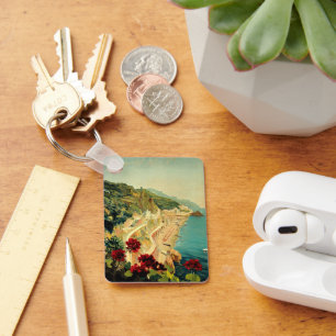 Chaveiro Viagens vintage, Praia Costeira Italiana Amalfi