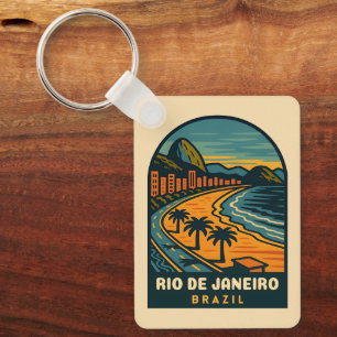 Chaveiro Viagens vintage Rio de Janeiro Copacabana Beach