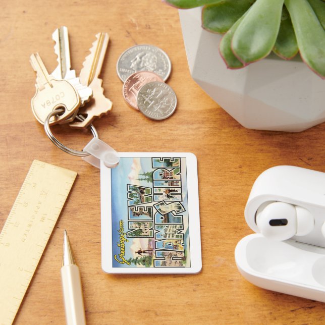 Chaveiro Viagens vintage, Saudações de New Hampshire (Mesa)