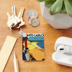 Chaveiro Viagens vintage, tênis, esportes, Monte - Carlo