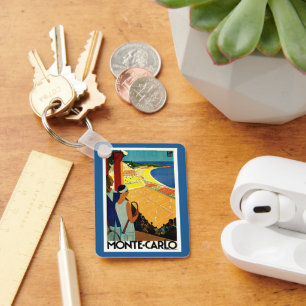 Chaveiro Viagens vintage, Tênis, Esportes, Monte Carlo Môna