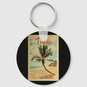 Chaveiro Viagens vintage Tortola Palm Tree