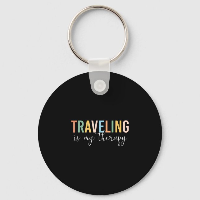 Chaveiro Viajar é minha terapia  (Frente)