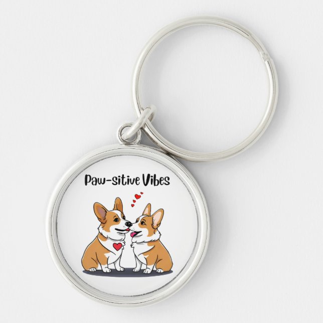 Chaveiro Vibes Corgis Apaixonados (Frente)