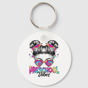 Chaveiro Vibes de Pré-Escola Menina de Cabelo Desgrenhado n