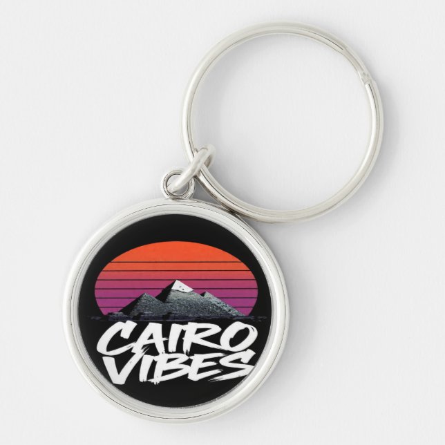 Chaveiro Vibes do Cairo Antigo | Estilo de Rua Egípcio & Vi (Frente)