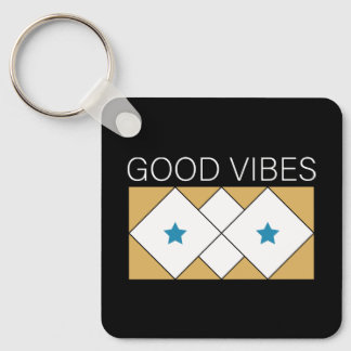 Chaveiro Vibes Positivos Atualizando design-Preto