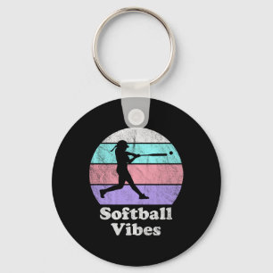 Chaveiro Vibrações de Softball Retro Vintage Meninas ou Mul